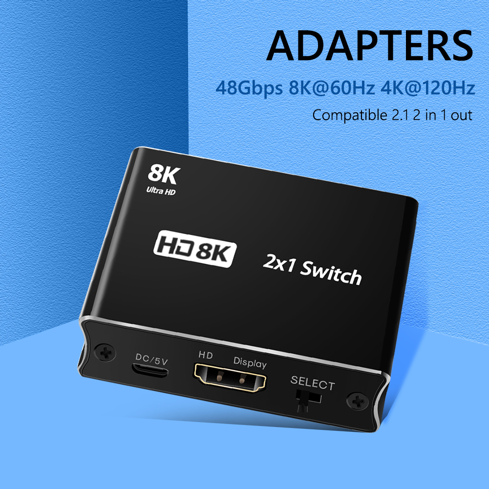 HDMI ȣȯ 2.1 ó 2 in 1 out 8K @ 60Hz 4K @ 120Hz Ʈ HD ó  й (PS4 TV Box HDTV Xbox  )